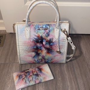 Brahmin Multicolor Satchel and Wallet Set
